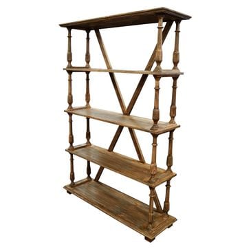 Santa Fe Rustic Pedestal Bookshelf in Medium Carded, , large