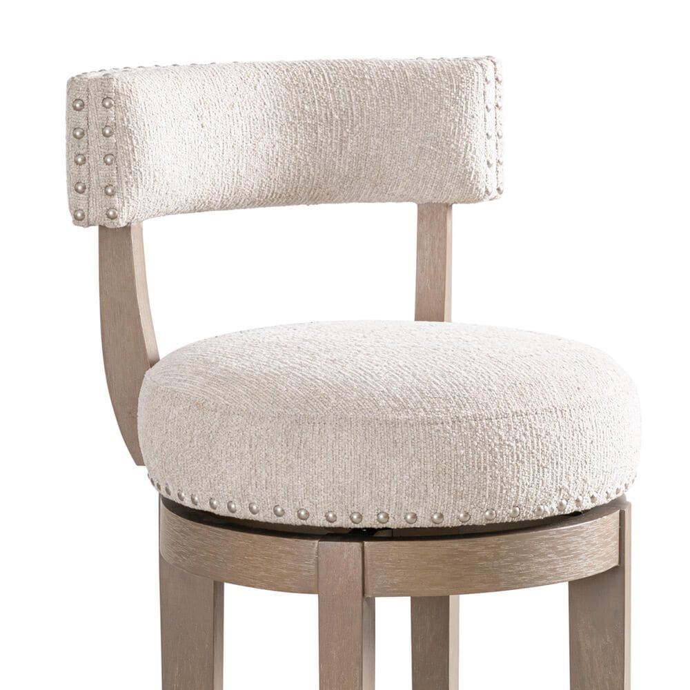 Armen Living Mystic 30" Swivel Counter Stool in Washed Wood, , large