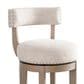 Armen Living Mystic 30" Swivel Counter Stool in Washed Wood, , large