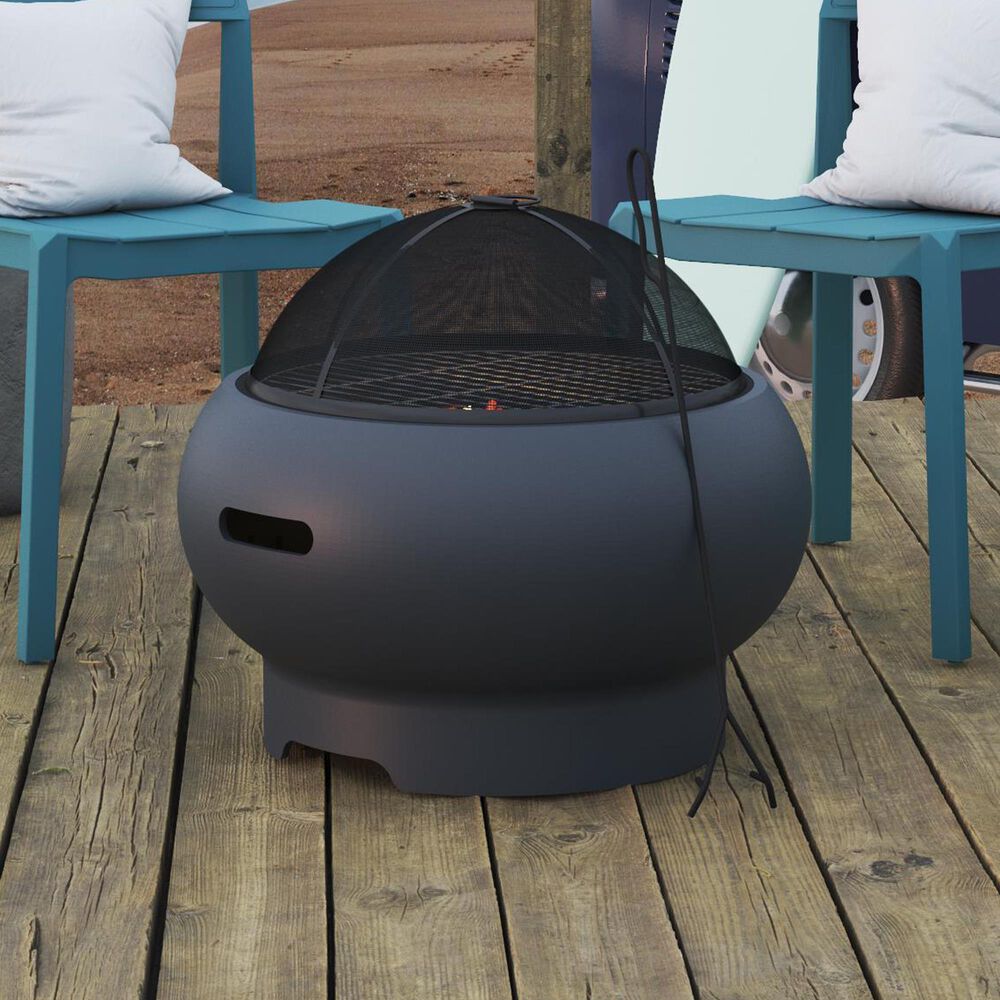 DHP Poolside 27" Fire Pit in Dark Gray, , large