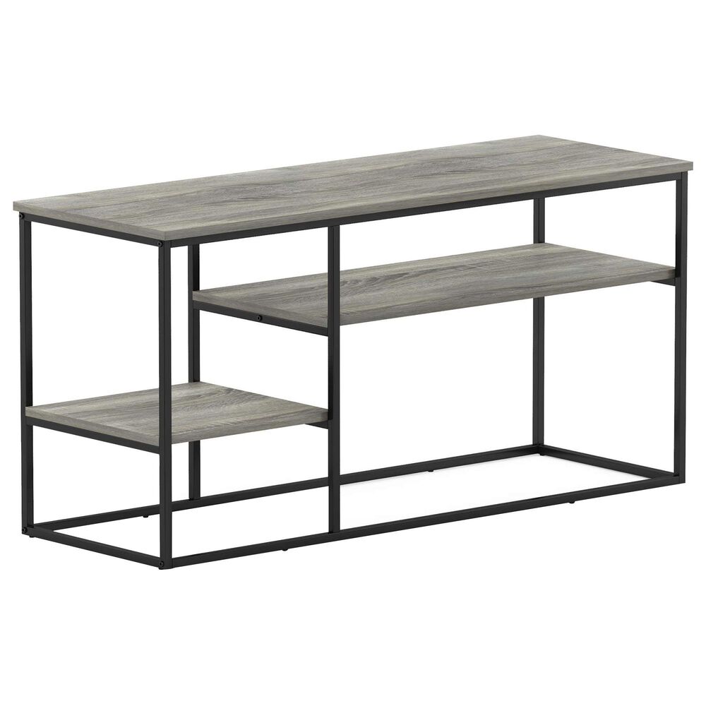 HOMLUX 45" TV Stand with 2 Open Storage Shelves in French Oak Grey, , large