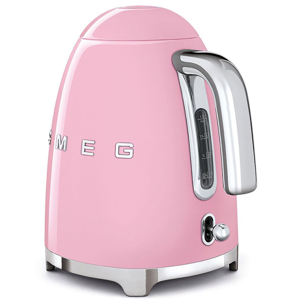 Smeg 7-Cup Stainless Steel Retro Style Electric Kettle in Pink, , large