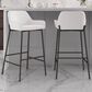 LumiSource Daniella Bar Stool with White Upholstery in Black (Set of 2), , large
