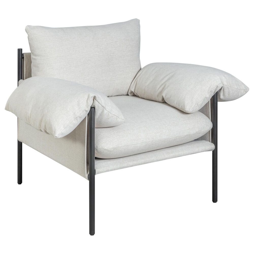 Blue River Bloom Accent Chair in Soft Oat, , large