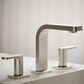 Kohler Parallel Widespread Bathroom Sink Faucet in Vibrant Brushed Nickel, , large