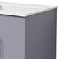 Lexora Home Geneva 24" Single Bathroom Vanity in Dark Grey with 2 cm White Cultured Marble Top and Rectangular Sink, , large