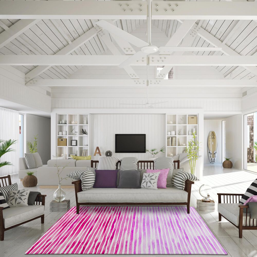 Dalyn Rug Company Seabreeze Striped 10&#39; x 14&#39; Blush Area Rug, , large