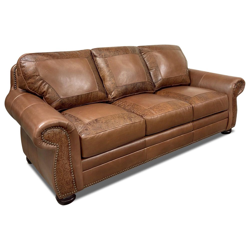 USA Premium Leather Leather Sofa in Almond, , large
