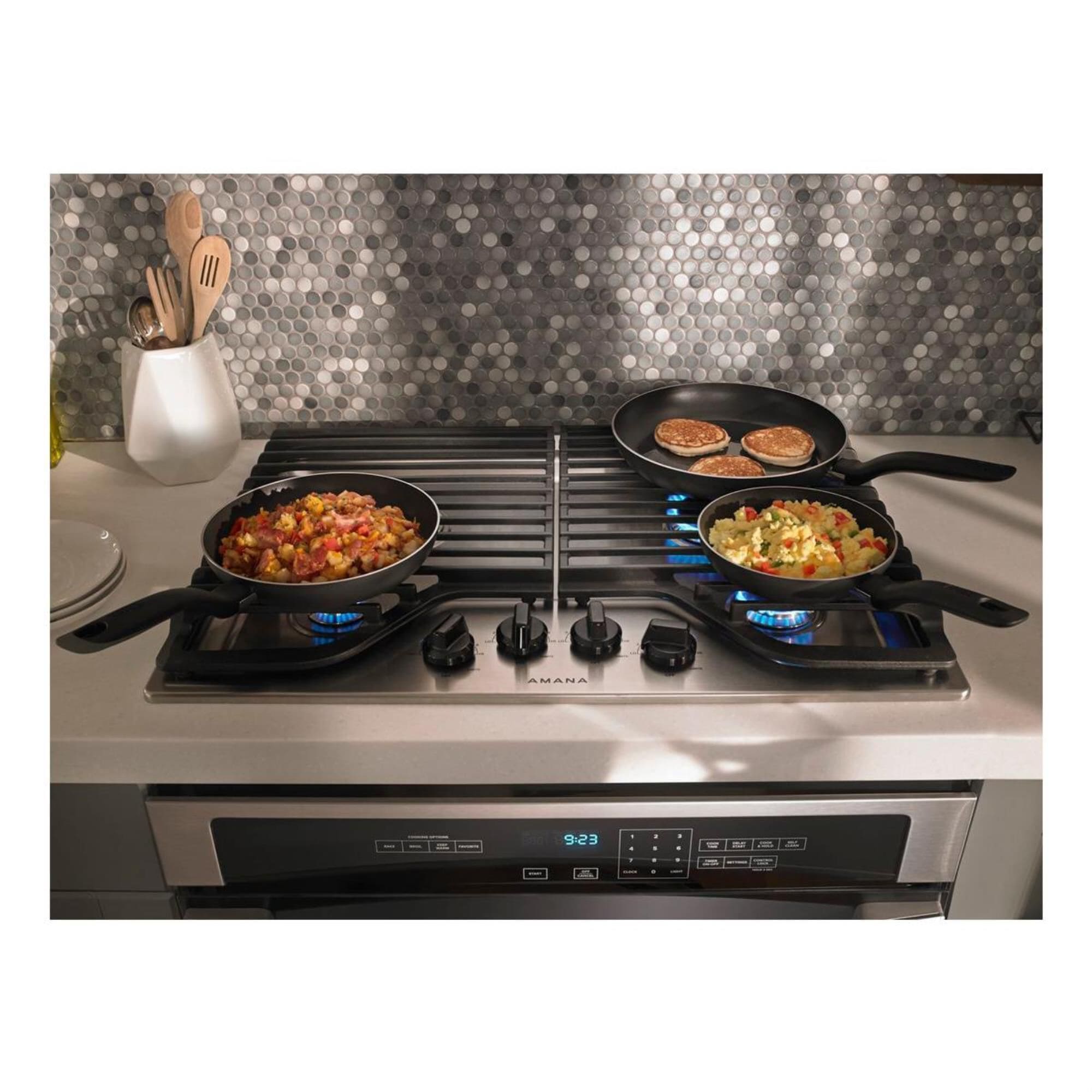 Amana stove stainless steel sales