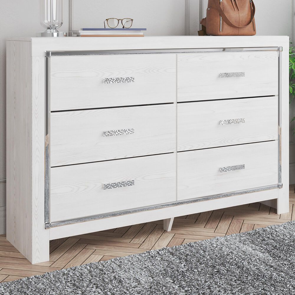 Ashley Altyra 6 Drawer Dresser in White, , large