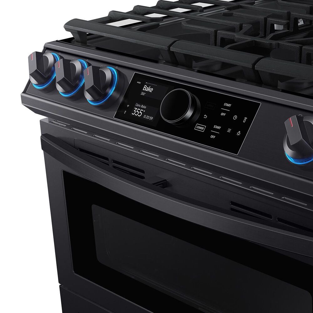 Samsung 6.3 Cu. Ft. SlideIn Dual Fuel Range with Smart Dial in Black