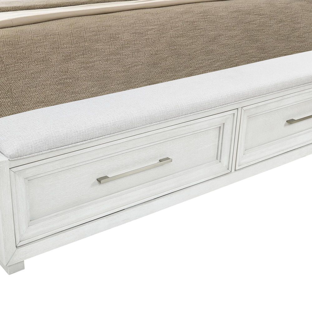 Sasha Lee 5-Piece King Storage Bedroom Set in Brushed White, , large