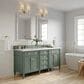James Martin Vanities Brittany 72" Double Bathroom Vanity in Smokey Celadon with Single Hole 3 cm White Zeus Quartz Top and Rectangular Sinks, , large