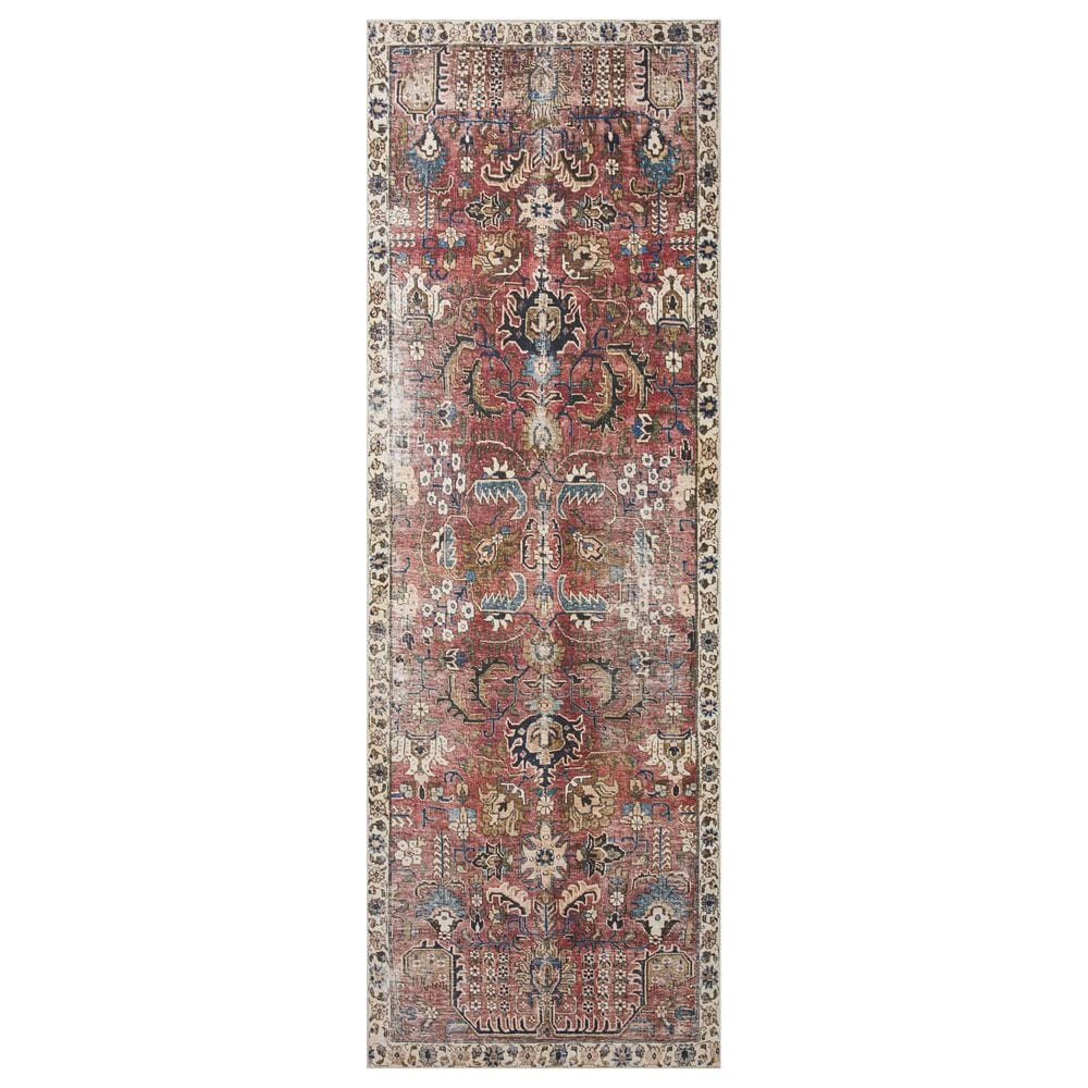 Chris Loves Julia x Loloi Jules 2"6" x 9"6" Merlot and Multicolor Runner, , large