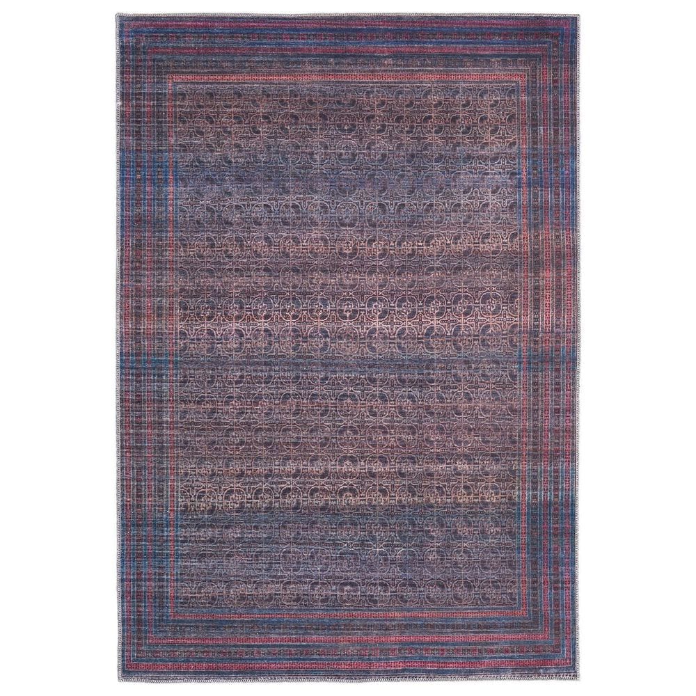 Feizy Voss 2"7" x 8" Charcoal and Multicolor Runner, , large