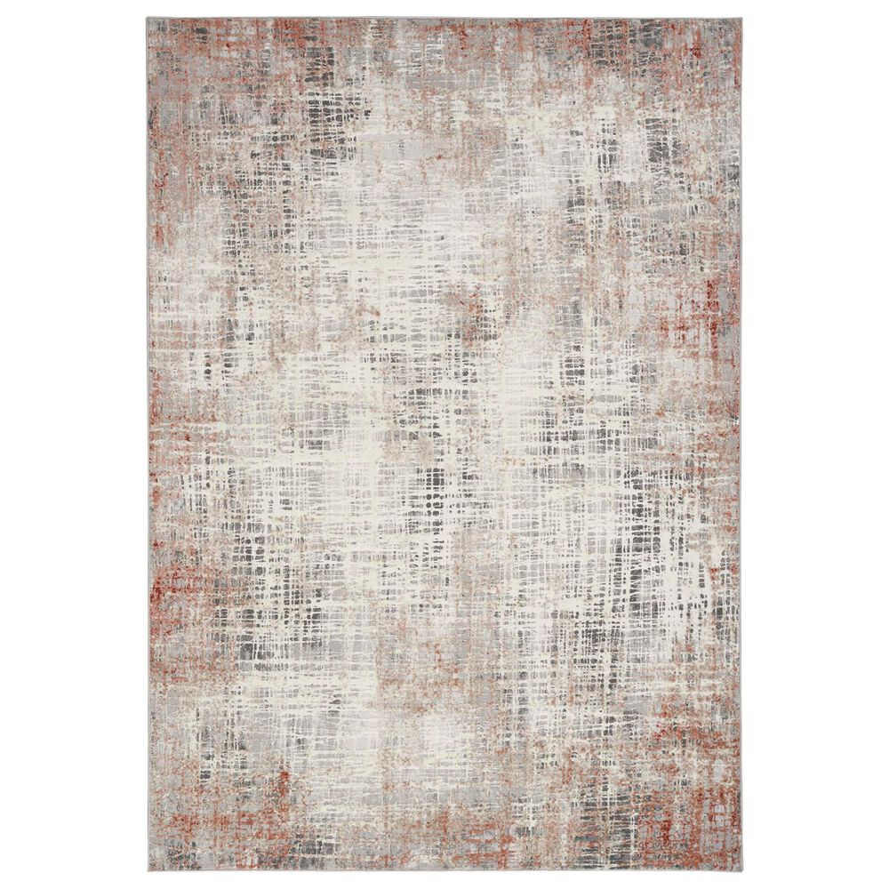 Nourison Infinity 7"10" x 9"10" Rust and Multicolor Area Rug, , large