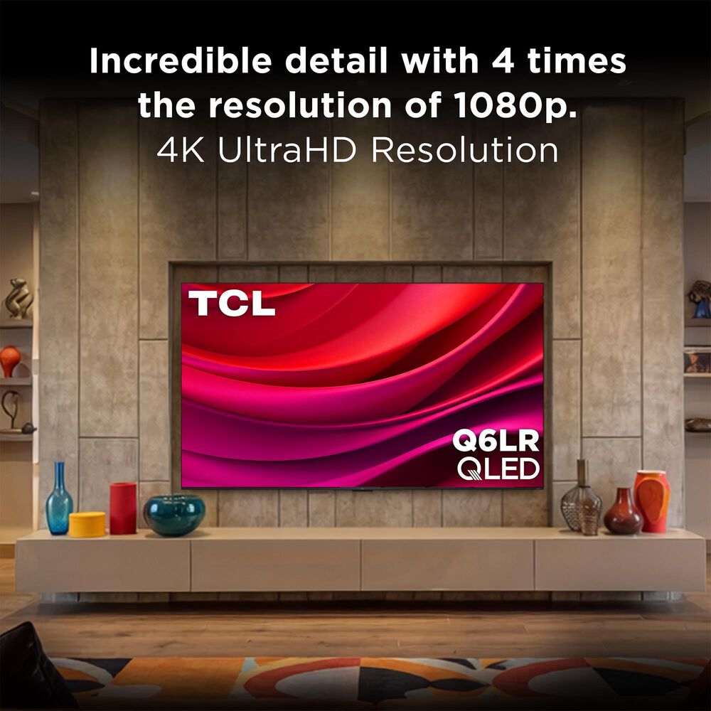 TCL 65" Class Q6LR Series 4K QLED Smart TV with Roku TV, , large