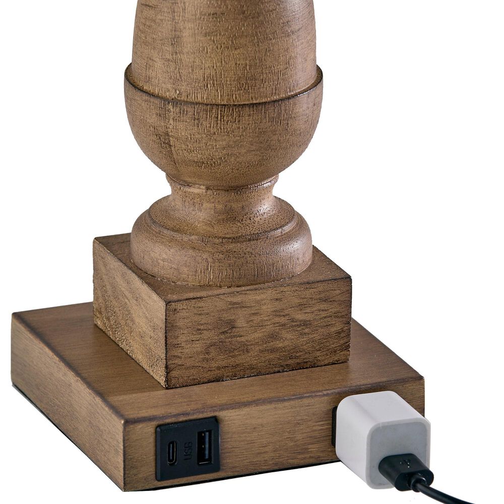 Adesso Jolene Table Lamps with USB in Natural (Set of 2), , large
