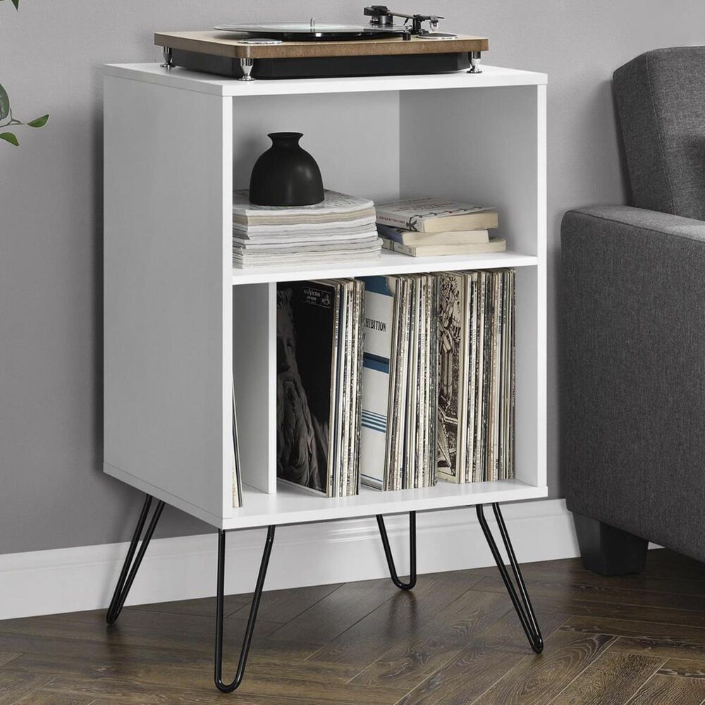 Novogratz Concord Turntable Stand in White, , large