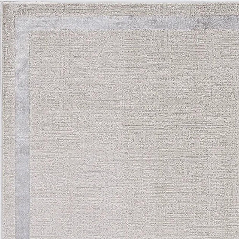 Kas Oriental Rugs Luna Border 3&#39;3&quot; x 4&#39;11&quot; Ivory and Silver Area Rug, , large