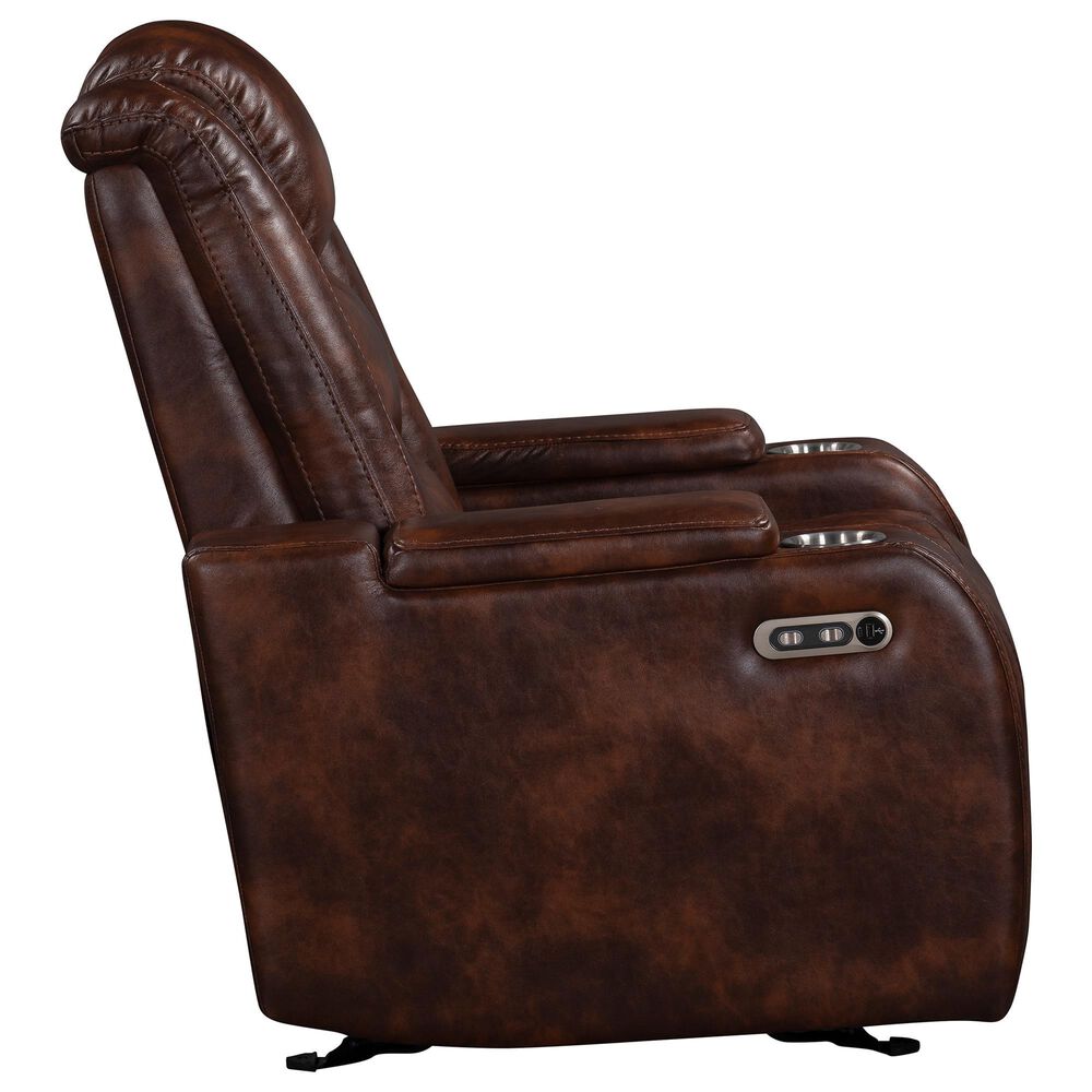 New Heritage Design Chester Power Glider Recliner in Brown, , large