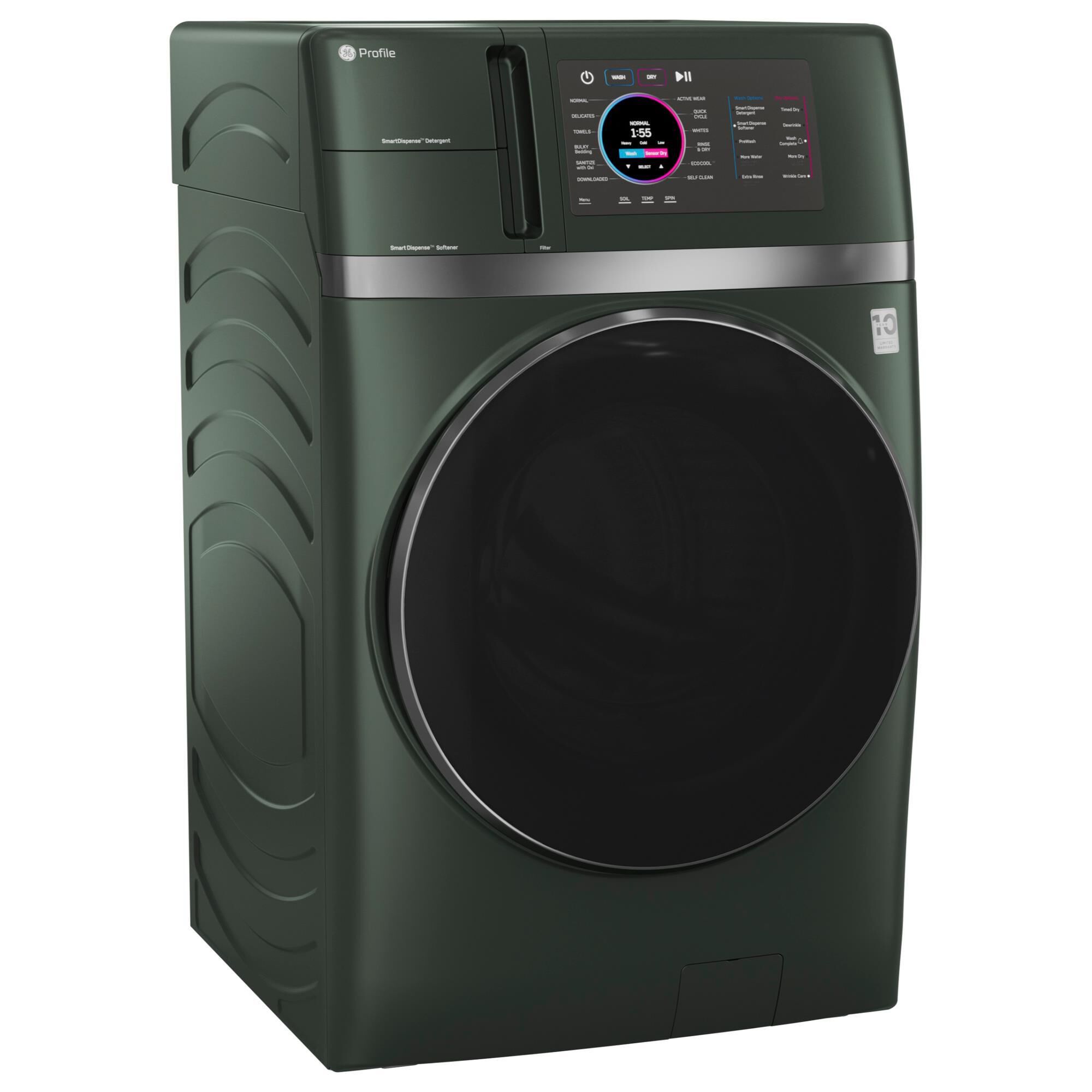 GE Profile 4.8 Cu. Ft. Smart Front Load Combo Washer/Dryer in Jade