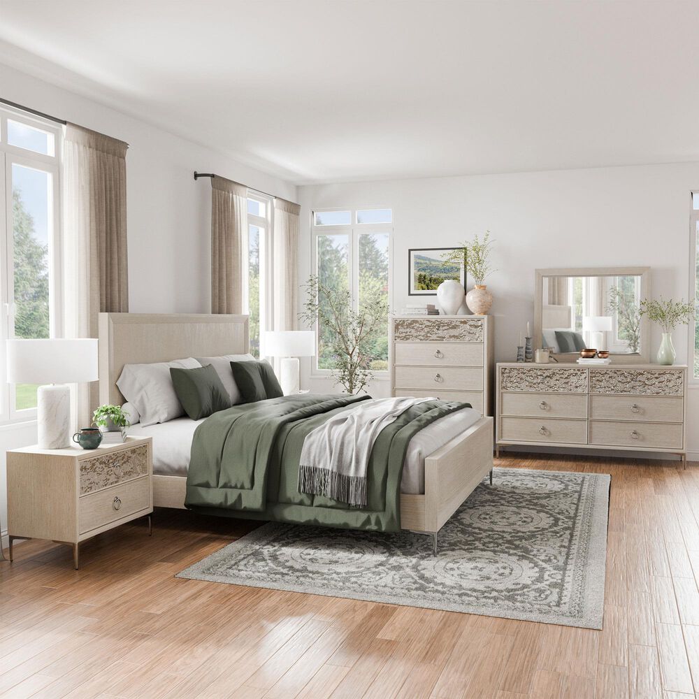 Furniture of America Bashford 6-Piece Queen Bedroom Set in Natural Oak, , large