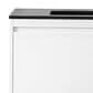 James Martin Mantova 35.4" Single Mounted Bathroom Vanity in Glossy White with 2 cm Charcoal Black Resin Countertop and Rectangular Sink, , large