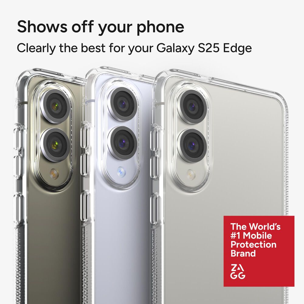 Zagg Crystal Palace Case for Samsung Galaxy S25 Edge in Clear, , large