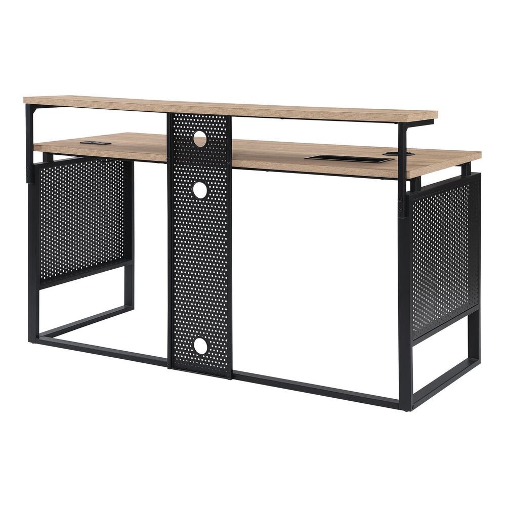 OSP Home Ace 60&quot; Desk with Hutch in River Oak, , large
