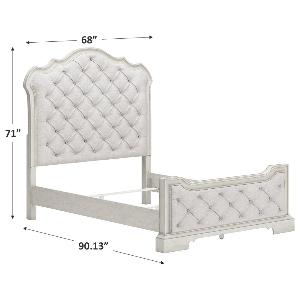 Millenium Arlendyne Queen Upholstered Bed in Antique White, , large