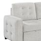 Modern Market Reversible Sofa Sleeper with Chaise in Chalk, , large