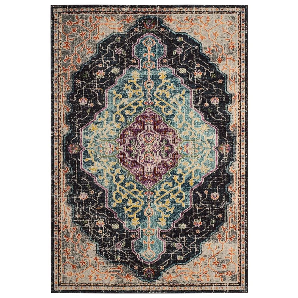 Safavieh Monaco MNC249Z-4 4" x 5"7" Black/Blue Area Rug, , large