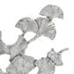 Maple and Jade Handmade Floral Decorative Sculpture in Satin Silver and Dark Gray, , large