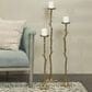 Maple and Jade Tall Floor Textured Metallic Abstract Decorative Candle Holder with Stick Inspired Design in Gold (Set of 3), , large