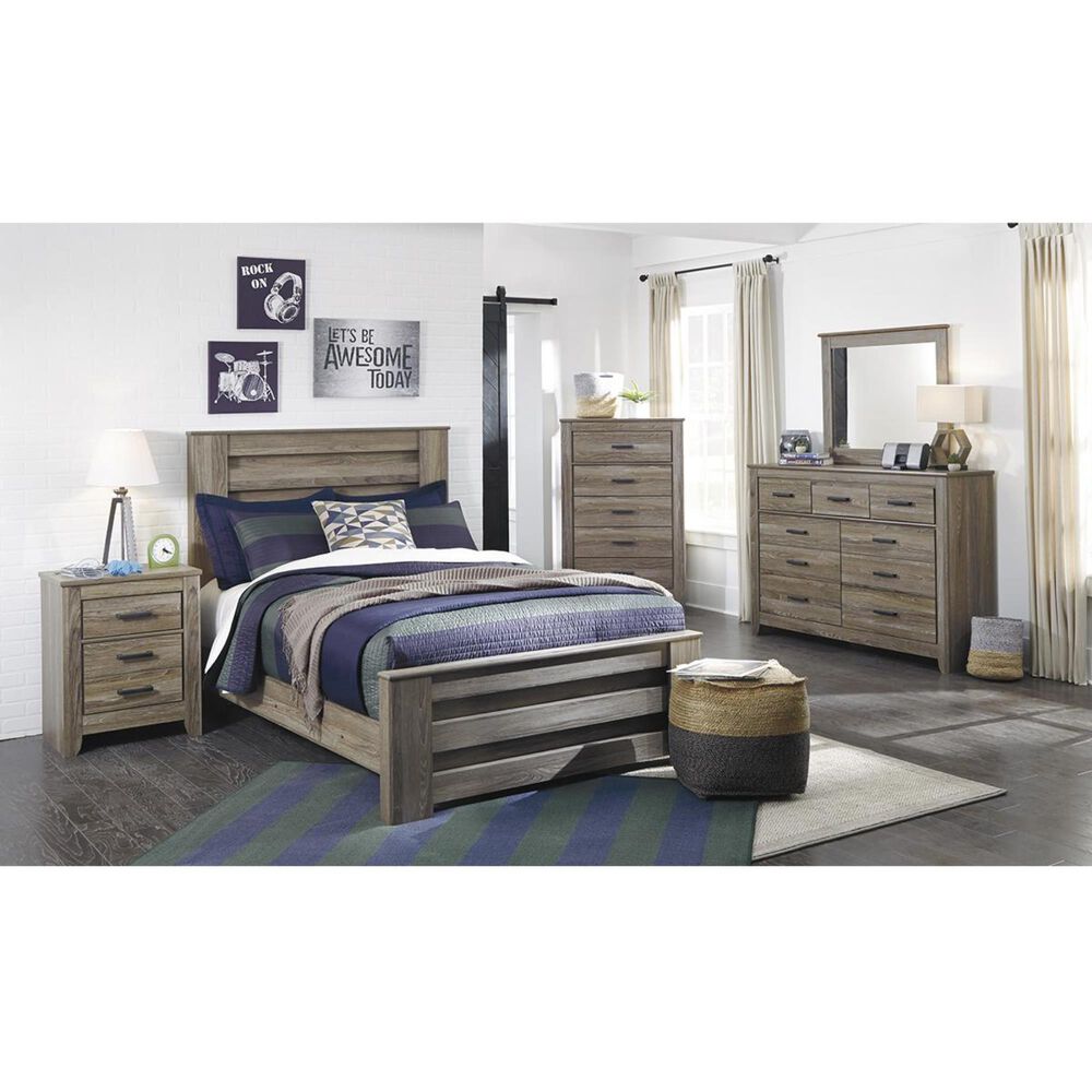 Ashley Zelen Full Panel Bed in Warm Grey, , large