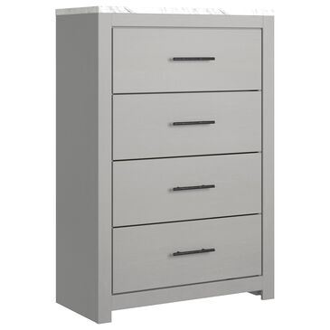 Signature Design by Ashley Cottonburg 4 Drawer Chest in Light Gray and White, , large