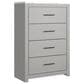 Ashley Cottonburg 4 Drawer Chest in Light Gray and White, , large