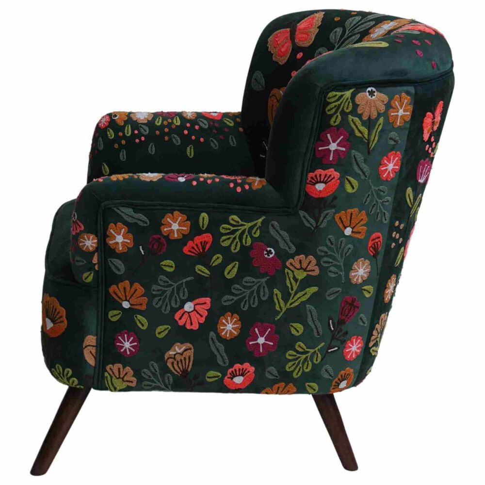 L.R. Home Matilda Floral Accent Chair in Multicolor, , large