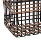 Maple and Jade Storage Basket with Handles in Matte Black and Brown (Set of 2), , large