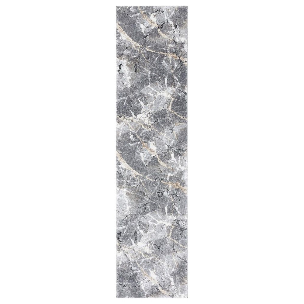 Safavieh Cyrus Shag CYR114G 2"2" x 9" Grey and Beige Runner, , large