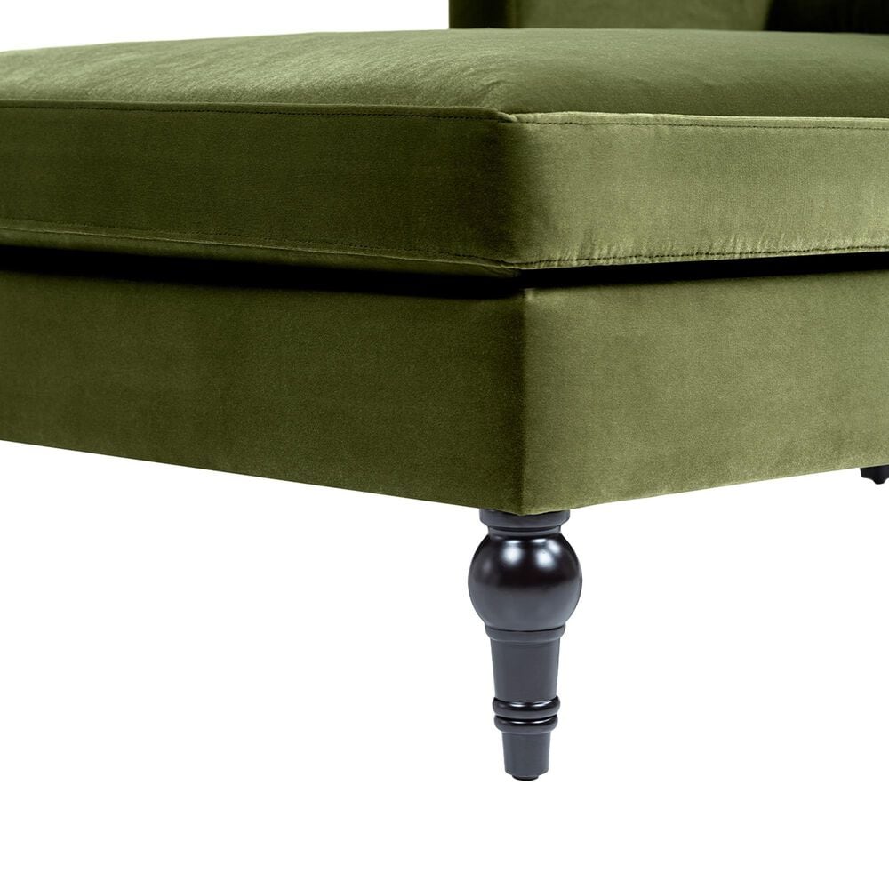 Jennifer Taylor Home Josephine 60" Upholstered Chaise Lounge in Olive Green, , large