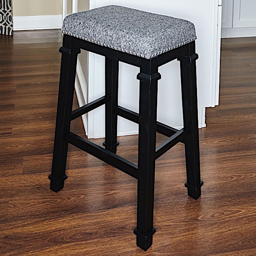 Linden Boulevard Kennedy Barstool in Black, , large