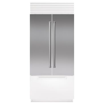 Sub-Zero Flush Inset Door Panel with Pro Handle in Stainless Steel, , large