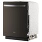 Whirlpool 24" Built-In Dishwasher with Total Coverage Wash and Auto Open Air Dry in Fingerprint Resistant Black Stainless Steel, , large