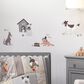 Lambs and Ivy Bow Wow Puppy with Doghouse Wall Decals in Gray and Beige, , large