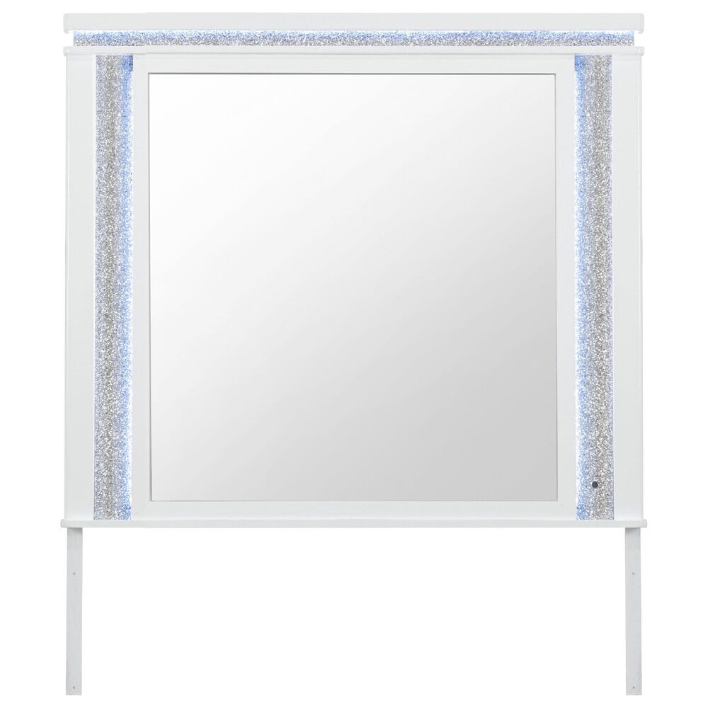 Global Furniture USA Alina Dresser Mirror with LED in White, , large