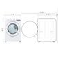 LG 7.4 Cu. Ft. Ultra Large Capacity Gas Dryer in White, , large