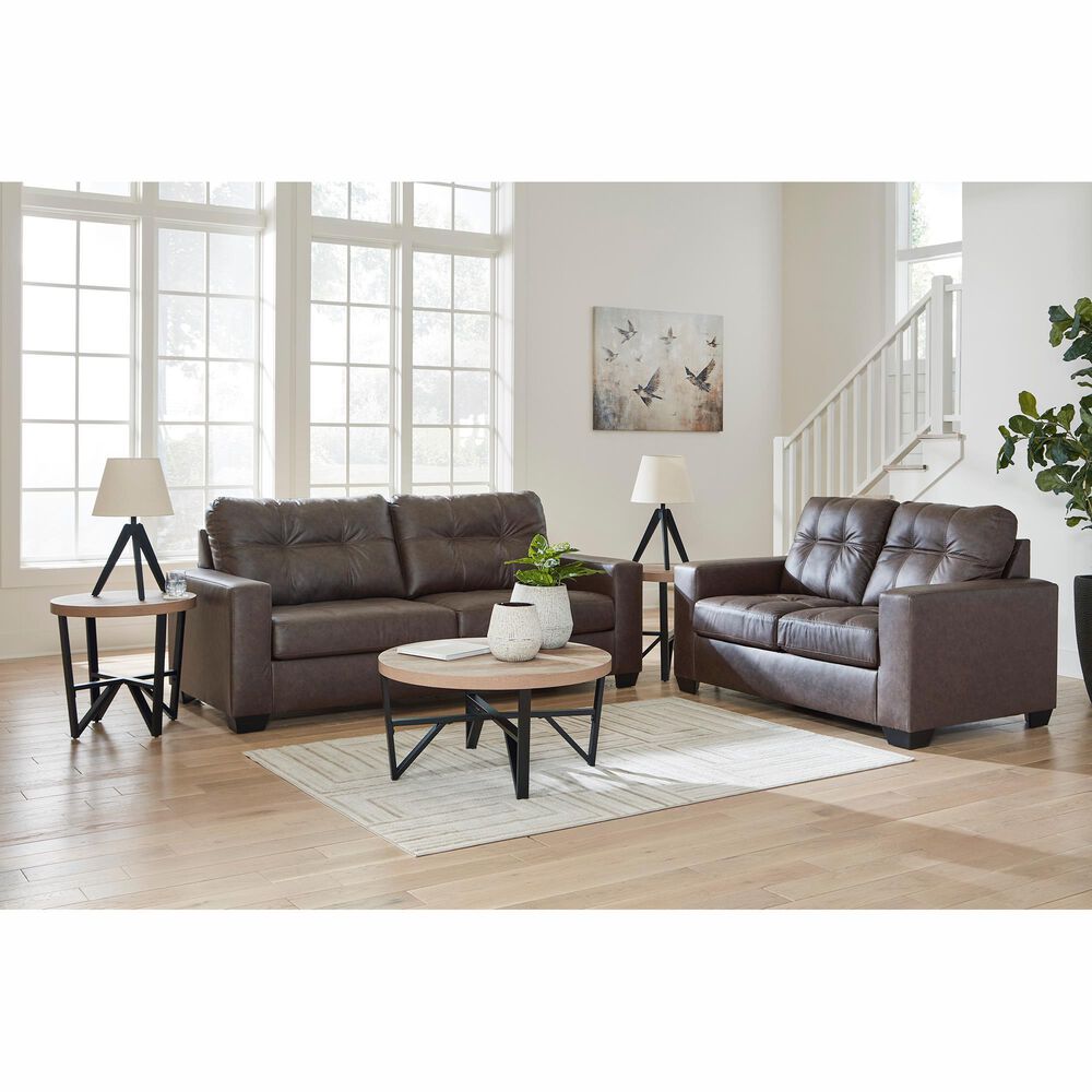Ashley Barlin Mills Stationary Queen Sleeper Sofa in Umber, , large