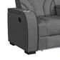 Mayberry Hill Blitz Manual Reclining Loveseat in Simba Slate and Black Welt, , large